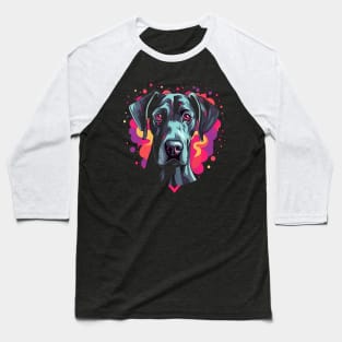 Great Dane Valentine Day Baseball T-Shirt